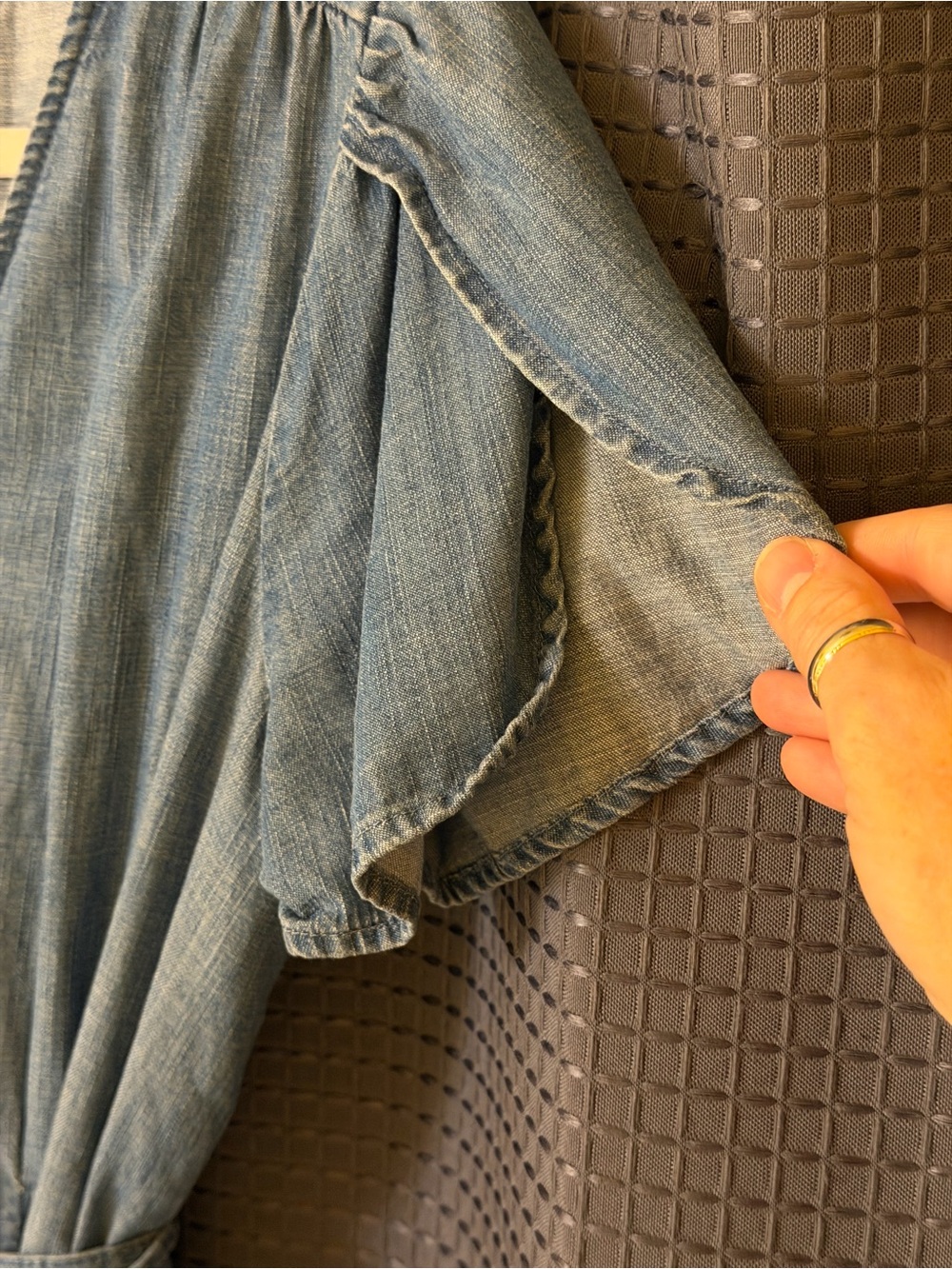 GAP Wrap Maxi Dress in Denim Blue - Picture 6 of 9
